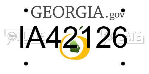 IA42126 Georgia License Plate