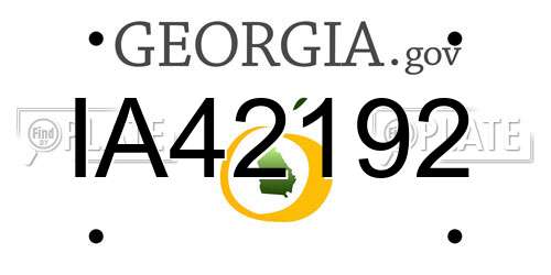 IA42192 Georgia License Plate