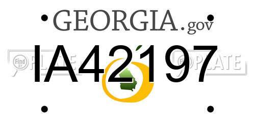 IA42197 Georgia License Plate
