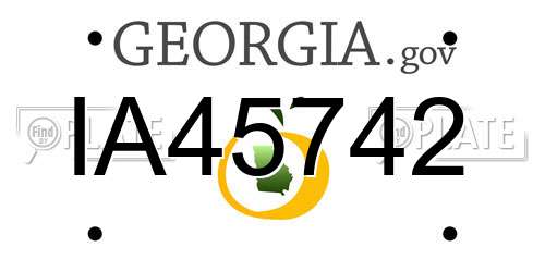 IA45742 Georgia License Plate