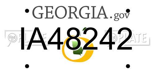 IA48242 Georgia License Plate