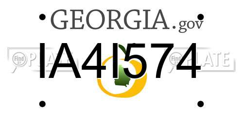 IA4I574 Georgia License Plate