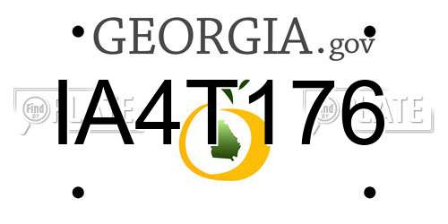 IA4T176 Georgia License Plate