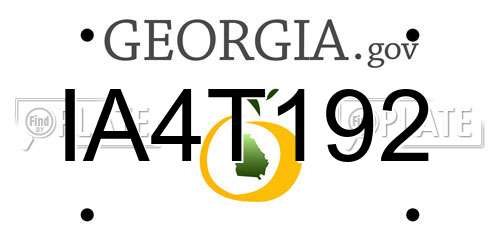 IA4T192 Georgia License Plate