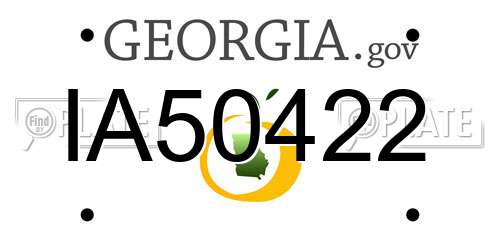 IA50422 Georgia License Plate