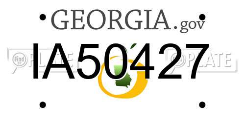 IA50427 Georgia License Plate