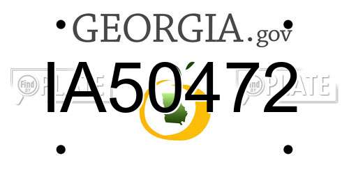 IA50472 Georgia License Plate