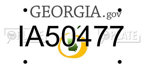 IA50477 Georgia License Plate