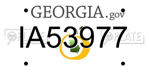 IA53977 Georgia License Plate