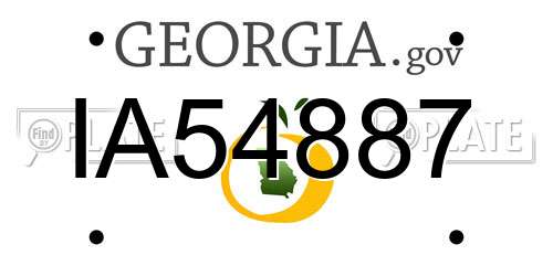 IA54887 Georgia License Plate