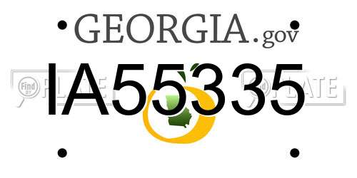 IA55335 Georgia License Plate