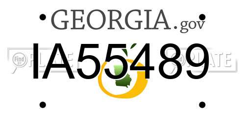 IA55489 Georgia License Plate