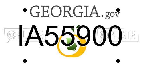 IA55900 Georgia License Plate