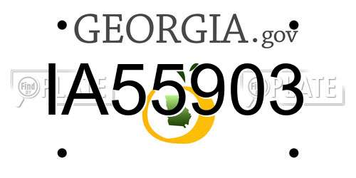 IA55903 Georgia License Plate