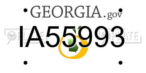 IA55993 Georgia License Plate