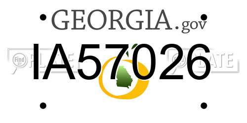 IA57026 Georgia License Plate