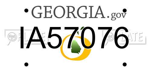 IA57076 Georgia License Plate