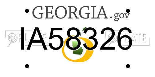 IA58326 Georgia License Plate