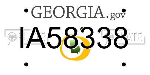 IA58338 Georgia License Plate