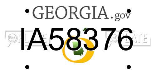 IA58376 Georgia License Plate