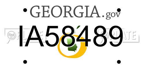 IA58489 Georgia License Plate