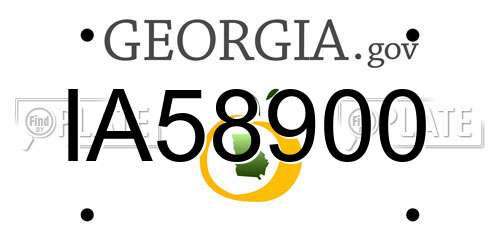 IA58900 Georgia License Plate