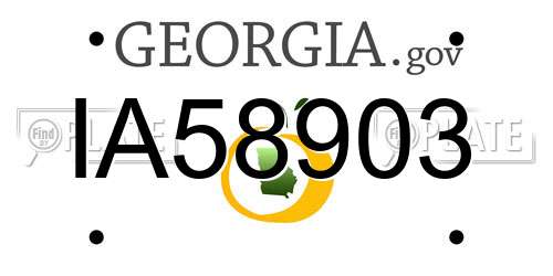 IA58903 Georgia License Plate