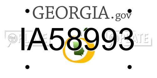 IA58993 Georgia License Plate
