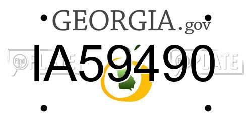 IA59490 Georgia License Plate