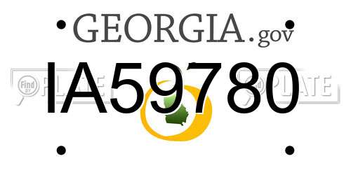 IA59780 Georgia License Plate