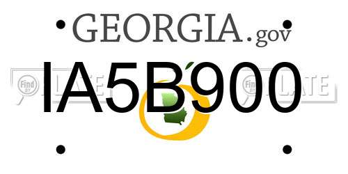 IA5B900 Georgia License Plate