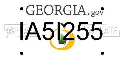 IA5I255 Georgia License Plate