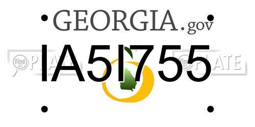 IA5I755 Georgia License Plate