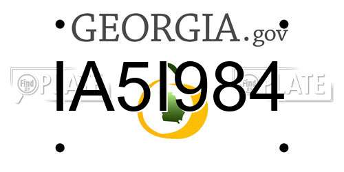IA5I984 Georgia License Plate