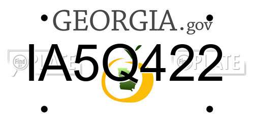 IA5Q422 Georgia License Plate