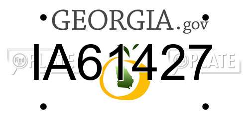 IA61427 Georgia License Plate