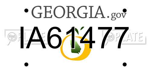 IA61477 Georgia License Plate