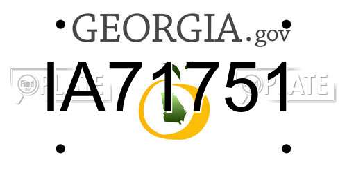 IA71751 Georgia License Plate