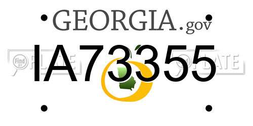 IA73355 Georgia License Plate