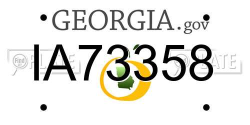 IA73358 Georgia License Plate