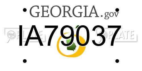 IA79037 Georgia License Plate