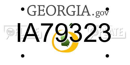 IA79323 Georgia License Plate
