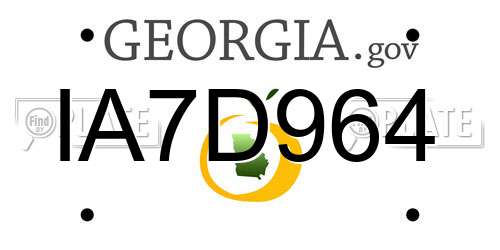 IA7D964 Georgia License Plate