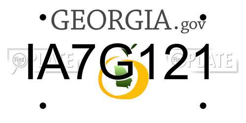 IA7G121 Georgia License Plate