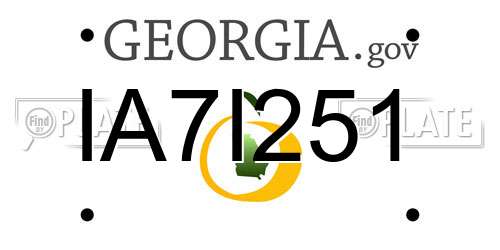 IA7I251 Georgia License Plate