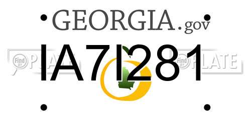 IA7I281 Georgia License Plate