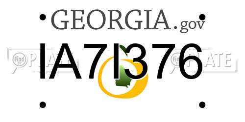 IA7I376 Georgia License Plate
