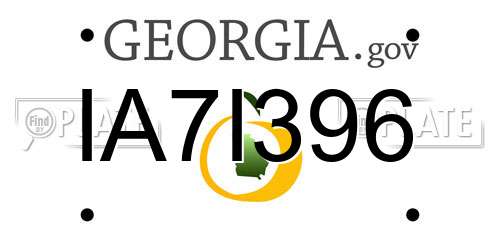 IA7I396 Georgia License Plate