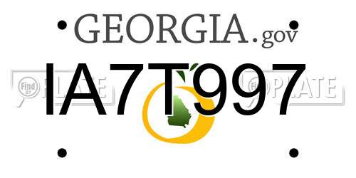 IA7T997 Georgia License Plate