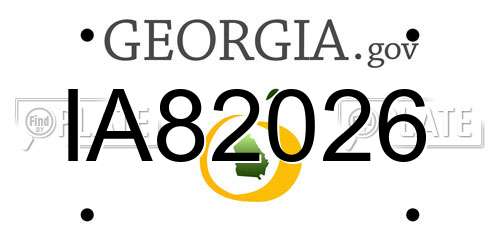 IA82026 Georgia License Plate